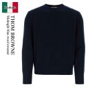 【数量限定・在庫限り・早い者勝ち!】 トム ブラウン / Thom Browne Midnight Blue Wool Sweater / MKA518AY10...