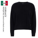 【数量限定・在庫限り・早い者勝ち!】 ヴェルサーチェ / Versace Midnight Blue Stretch Wool Blend Sweater / ...