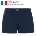 【数量限定・在庫限り・早い者勝ち!】 ヴェルサーチェ / Versace Blue Nylon Bermuda Shorts / 10188 791A13279...