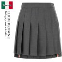 【数量限定・在庫限り・早い者勝ち!】 トム ブラウン / Thom Browne Dark Grey Wool Mini Skirt / FGC402V0062...