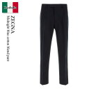 【数量限定・在庫限り・早い者勝ち!】 エルメネジルドゼニア / Zegna Midnight Blue Cotton Blend Pant / RUFI04A9...