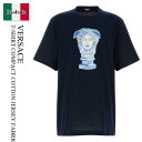 【数量限定・在庫限り・早い者勝ち!】 ヴェルサーチェ / Versace T-Shirt Compact Cotton Jersey Fabric Medusa...