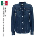 【数量限定・在庫限り・早い者勝ち!】 ヴェルサーチェ / Versace Shirt Denim R Washed Medium Blue With Fraye...