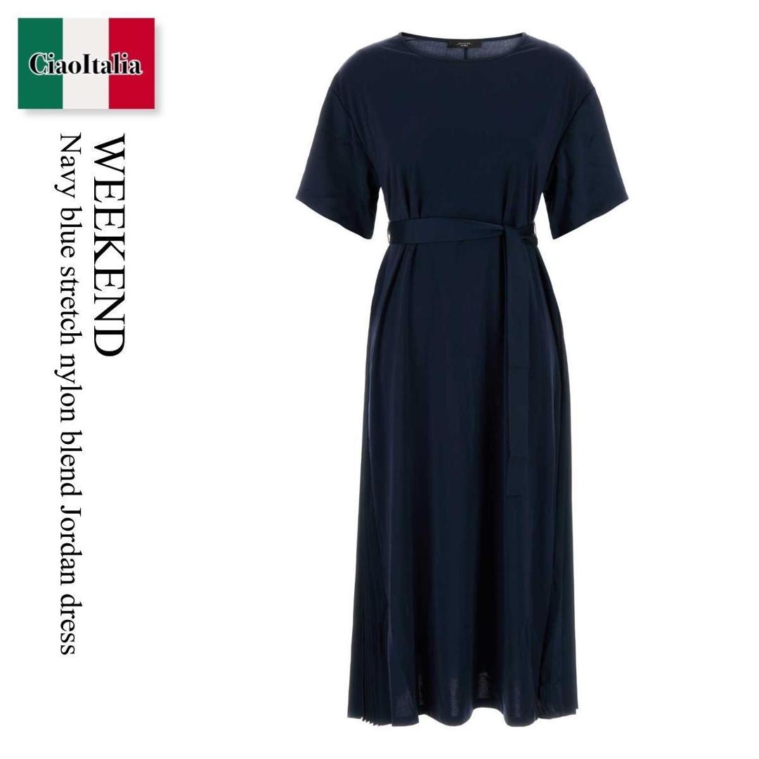 【数量限定・在庫限り・早い者勝ち!】 ウィークエンド マックスマーラ / Weekend Navy Blue Stretch Nylon Blend Jordan Dress / 242562 004 / 242562 6021600 004 / 2425626021600 / 2425626021600 004 / 2425626021600004 / ワンピース