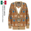 【数量限定・在庫限り・早い者勝ち!】 ディースクエアード / Dsquared Embroidered Wool Blend Cardigan / S72HA1...