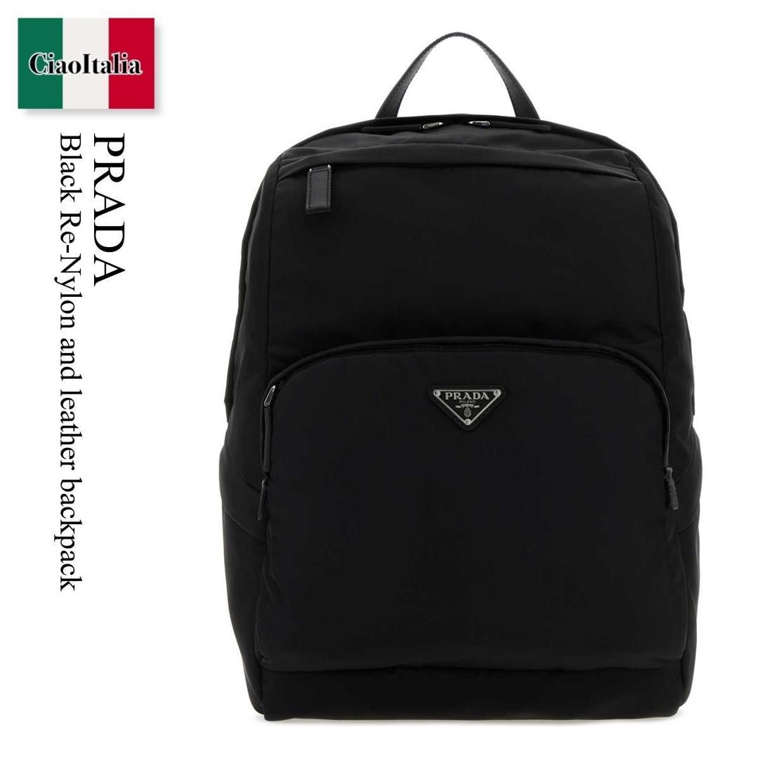 ڿ̸ꡦ߸˸¤ꡦᤤԾ ץ / Ф / Х / Prada Black Re-Nylon And Leather ...