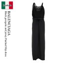【数量限定・在庫限り・早い者勝ち!】 バレンシアガ / Balenciaga Black Georgette And Jersey Patched Slip D...