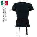 【数量限定・在庫限り・早い者勝ち!】 バレンシアガ / Balenciaga Black Stretch Cotton T-Shirt / 828869 TNV...