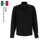 【数量限定・在庫限り・早い者勝ち!】 アミアレクサンドルマテュッシ / Ami Black Acetate Blend Shirt / HSH020AC0014...