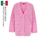 【数量限定・在庫限り・早い者勝ち!】 バレンシアガ / Balenciaga Pink Stretch Wool Blend Cardigan / 769146...