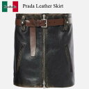 【数量限定・在庫限り・早い者勝ち!】 プラダ / Prada ショートレザースカート / 51880SF0002 / 51880S OOO1455 F0002 ...