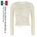 【数量限定・在庫限り・早い者勝ち!】 MM6 / Mm6 Maison Margiela Ivory Cotton Blend Sweater / S62HL0...