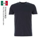 【数量限定・在庫限り・早い者勝ち!】 トム・フォード / Tom Ford Navy Blue Lyocell Blend T-Shirt / JCS004JM...