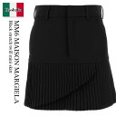 【数量限定・在庫限り・早い者勝ち!】 MM6 / Mm6 Maison Margiela Black Stretch Twill Mini Skirt / S5...