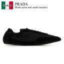【数量限定・在庫限り・早い者勝ち!】 プラダ / Prada Black Nylon And Suede Sneakers / 2EG479 F0002 / 2...
