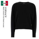 【数量限定・在庫限り・早い者勝ち!】 ヴェルサーチェ / Versace Black Stretch Wool Blend Sweater / 10172 53...