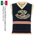 【数量限定・在庫限り・早い者勝ち!】 バレンチノ / Valentino Garavani Midnight Blue Cotton Vest / 7B3KM0...