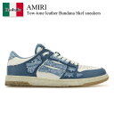 【数量限定・在庫限り・早い者勝ち!】 アミリ / Amiri Tow-Tone Leather Bandana Skel Sneakers / AMFOSR1 ...