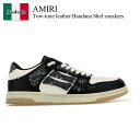 【数量限定・在庫限り・早い者勝ち!】 アミリ / Amiri Tow-Tone Leather Bandana Skel Sneakers / AMFOSR1 ...