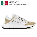 【数量限定・在庫限り・早い者勝ち!】 ヴェルサーチェ / Versace White Trigreca Barocco Sneakers / DSU80 941...