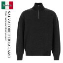 【数量限定・在庫限り・早い者勝ち!】 フェラガモ / Salvatore Ferragamo Slate Cashmere Blend Sweater / 14...