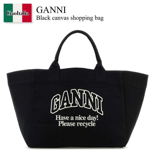 【数量限定・在庫限り・早い者勝ち!】 ガニー / かばん / カバン / Ganni Black Canvas Shopping Bag / A6680 / A6680 252 / A6680252 / トートバッグ 【数量限定・在庫限り・早い者勝ち!】 ガニー / かばん / カバン / Ganni Black Canvas Shopping Bag / A6680 / A6680 252 / A6680252 / トートバッグ
