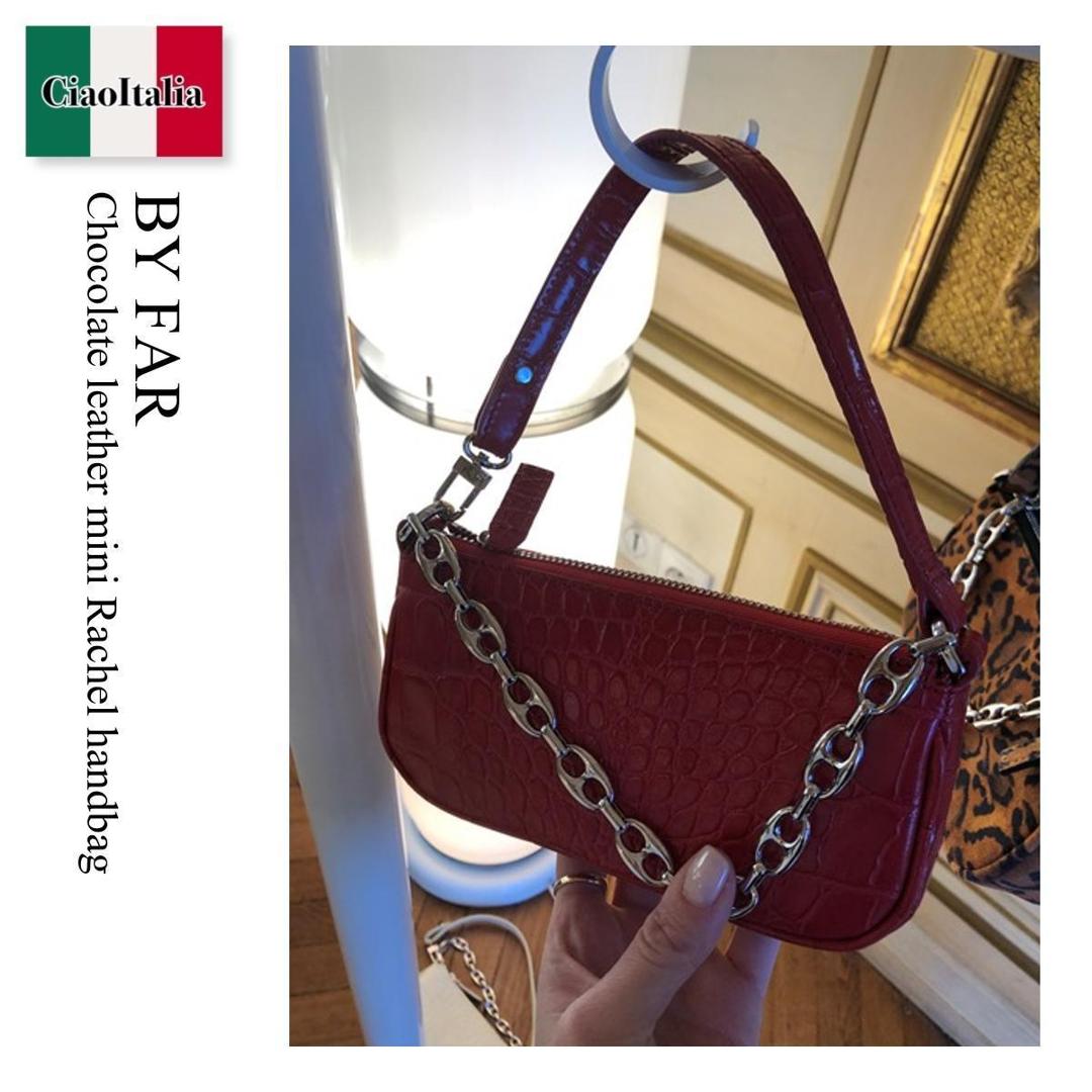 【数量限定・在庫限り・早い者勝ち！】 バイファー / かばん / カバン / By Far Chocolate Leather Mini Rachel Handbag / 20CRMIRANEDSMA / 20CRMIRANEDSMA NUTELLA / 20CRMIRANEDSMANUTELLA / ハンドバッグ