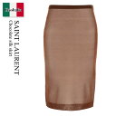 【数量限定・在庫限り・早い者勝ち!】 サンローラン / Saint Laurent Chocolate Silk Skirt / 795309 Y76RI / ...