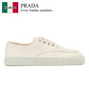 【数量限定・在庫限り・早い者勝ち!】 プラダ / Prada Ivory Leather Sneakers / 2EE427 F0304 / 2EE427 FG...