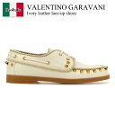 【数量限定・在庫限り・早い者勝ち!】 バレンチノ / Valentino Garavani Ivory Leather Lace-Up Shoes / 6W2S...