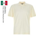 【数量限定・在庫限り・早い者勝ち!】 エルメネジルドゼニア / Zegna Ivory Cotton Blend Polo Shirt / RUF338A9F7...