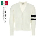 【数量限定・在庫限り・早い者勝ち!】 トム ブラウン / Thom Browne White Cotton Cardigan / MKC472AY3014 / ...