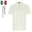 【数量限定・在庫限り・早い者勝ち!】 ヴェルサーチェ / Versace White Piquet Polo Shirt / 10188 481A13492 /...