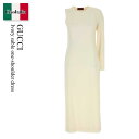 【数量限定・在庫限り・早い者勝ち!】 グッチ / Gucci Ivory Sable One-Shoulder Dress / 820406 ZAF5Z / 8...