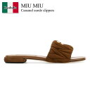 【数量限定・在庫限り・早い者勝ち!】 ミュウミュウ / Miu Miu Caramel Suede Slippers / 5XX605 F0316 / 5XX6...