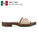 【数量限定・在庫限り・早い者勝ち!】 ミュウミュウ / Miu Miu Two-Tone Canvas Clogs / 5Z445E F062F / 5Z445E F030Q1D F062F / 5Z445EF030Q1D / 5Z445EF030Q1D F062F / 5Z445EF030Q1DF062F / ローファー・オックスフォード