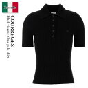 【数量限定・在庫限り・早い者勝ち!】 クレージュ / Courreges Black Viscose Blend Polo Shirt / VESMPO029F...