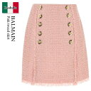 【数量限定・在庫限り・早い者勝ち!】 バルマン / Balmain Pink Tweed Skirt / FF1LBA92XL01 / FF1LBA92XL01 4CU / FF1LBA92XL014CU / スカート(4)