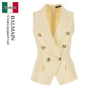 【数量限定・在庫限り・早い者勝ち!】 バルマン / Balmain Cream Jacquard Vest / FF1AG740VI29 / FF1AG740V...