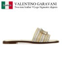 【数量限定・在庫限り・早い者勝ち!】 バレンチノ / Valentino Garavani Two-Tone Leather Vlogo Signautre S...