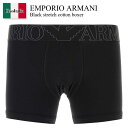 【数量限定・在庫限り・早い者勝ち!】 エンポリオ・アルマーニ / Emporio Armani Black Stretch Cotton Boxer / EM0...