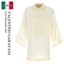 【数量限定・在庫限り・早い者勝ち!】 バレンチノ / Valentino Garavani Ivory Linen Polo Shirt / 7V3AAR41B...