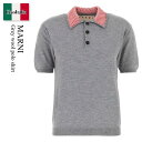 【数量限定・在庫限り・早い者勝ち!】 マルニ / Marni Grey Wool Polo Shirt / POMD0054EQUFW619 / POMD005...