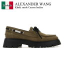【数量限定・在庫限り・早い者勝ち!】 アレキサンダーワン / Alexander Wang Khaki Suede Carson Loafers / 30325...