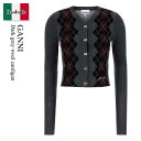 【数量限定・在庫限り・早い者勝ち!】 ガニー / Ganni Dark Grey Wool Cardigan / K2284 / K2284 523 / K22...