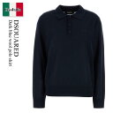 【数量限定・在庫限り・早い者勝ち!】 ディースクエアード / Dsquared Dark Blue Wool Polo Shirt / S75HA1384 S1...
