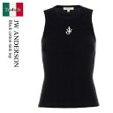 【数量限定・在庫限り・早い者勝ち!】 ジェイダブリュ アンダーソン / Jw Anderson Black Cotton Tank Top / JO0248PG...