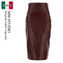 【数量限定・在庫限り・早い者勝ち!】 マックスマーラ / Mm Studio Burgundy Leather Taiga Skirt / 252640 001 / 252640 6011600 001 / 2526406011600 / 2526406011600 001 / 2526406011600001 / スカート