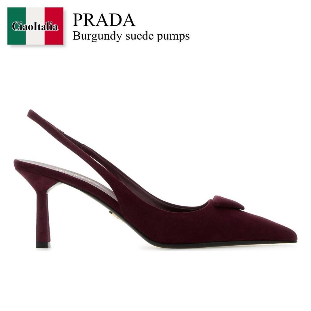 PRADA パンプス パープル 37ハーフ ハイヒール レザー 本革 PRADA パンプス パープル 37ハーフ ハイヒール レザー 本革 楽天