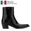 【数量限定・在庫限り・早い者勝ち!】 プラダ / Prada Black Leather Boots / 1T050O F0002 / 1T050O F0450...